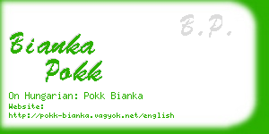 bianka pokk business card